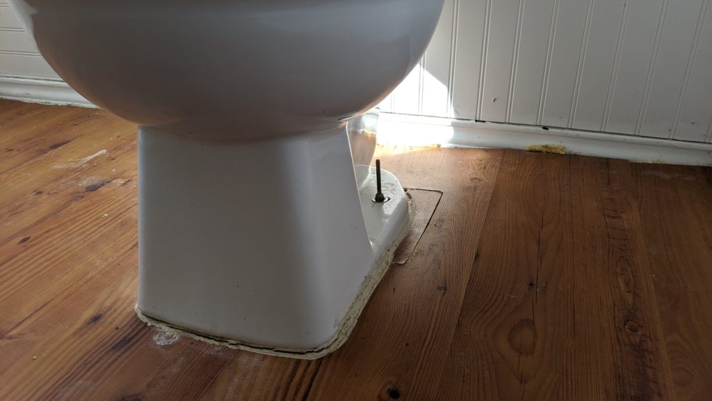 Toilet sinking due to floor overlay
