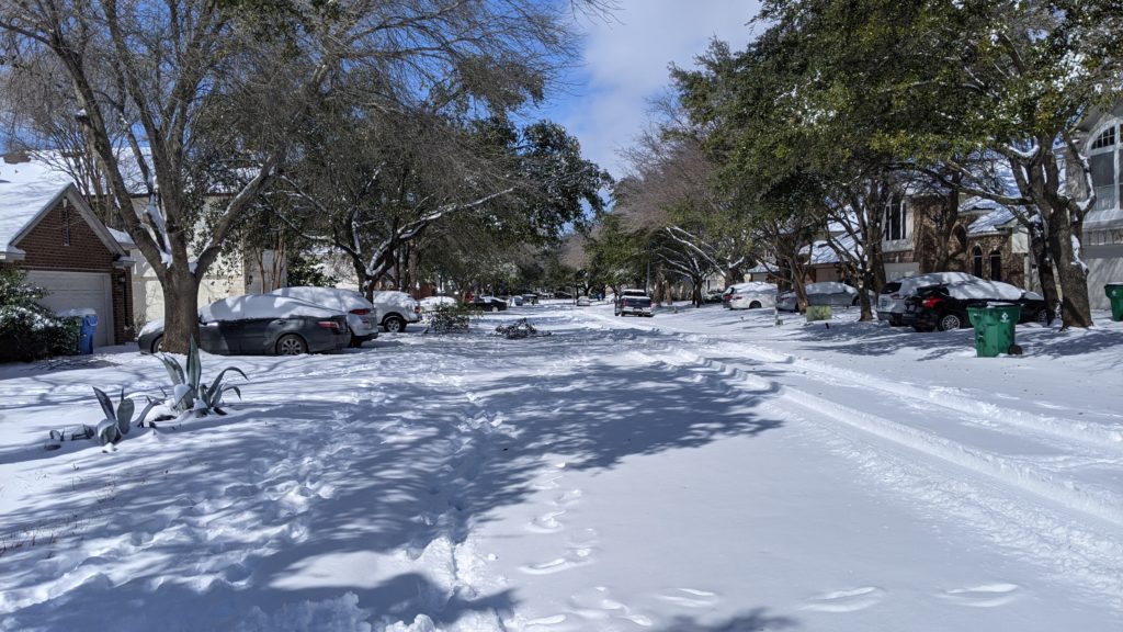 street with snow
