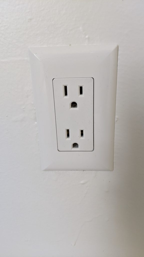 New electrical outlet installed