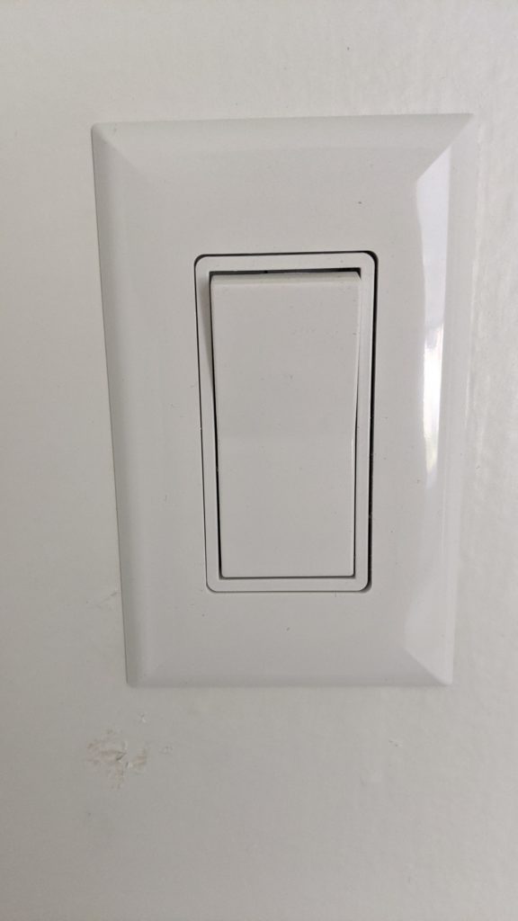 New light switch installed