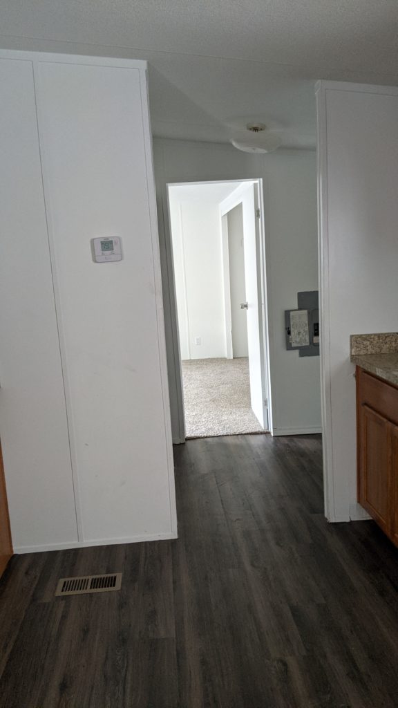 Kitchen and hallway flooring installed