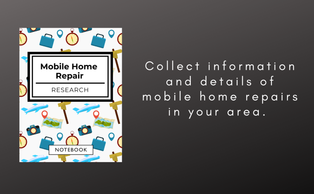 Cover Page and Description: Mobile Home Repair Research Notebook