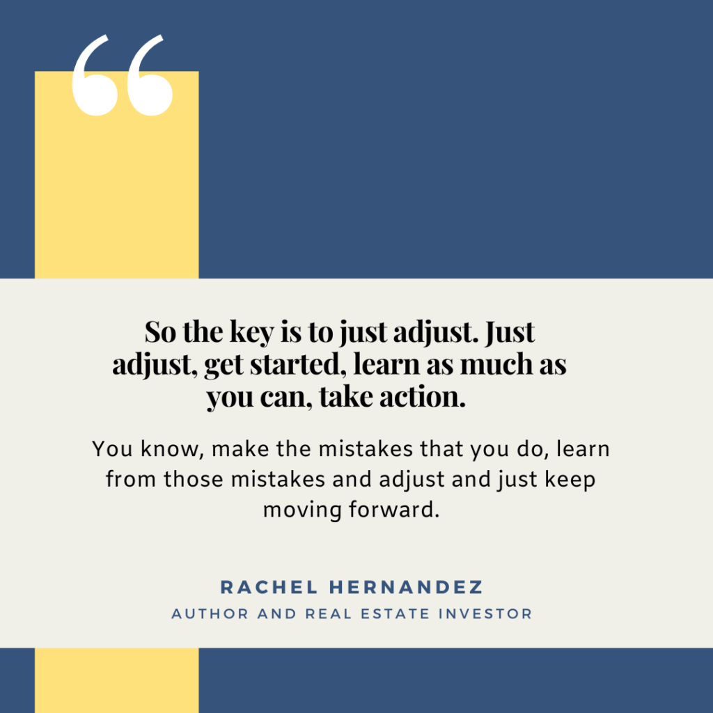 Money Mindset Podcast Quote: Rachel Hernandez Getting Started Debt-Free Mobile Home Investing