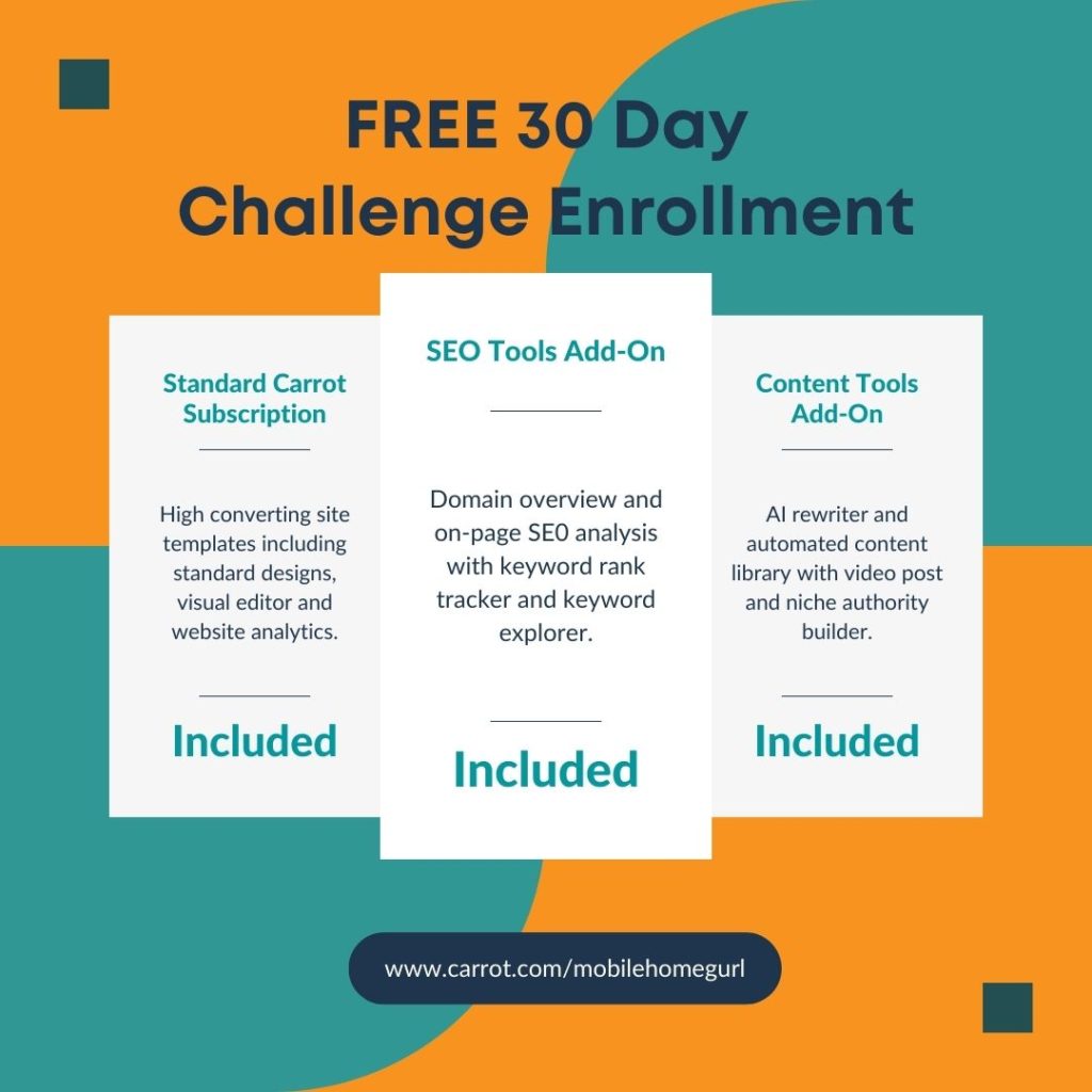 FREE 30 Day Challenge Enrollment: Carrot.com